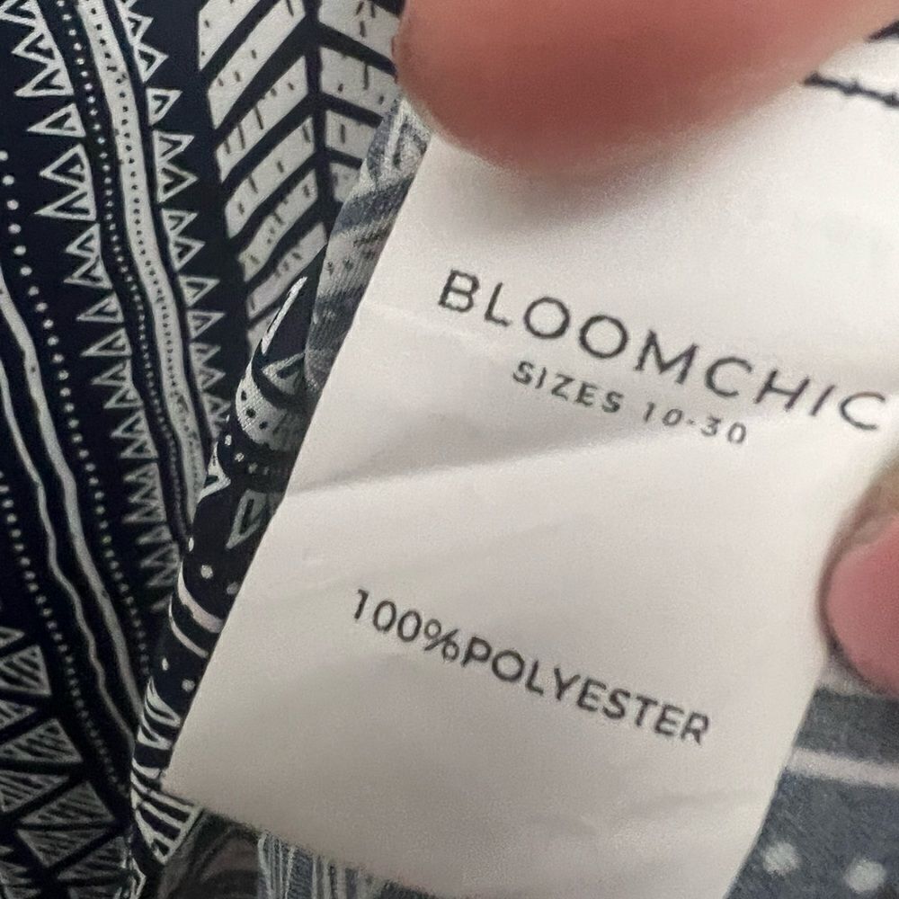 Bloomchic Geometric Print Top Navy - Picture 5 of 6